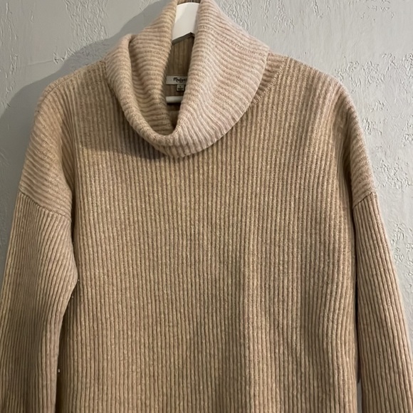 Madewell Rib Knit Turtleneck Wool Sweater Dress - Picture 3 of 8
